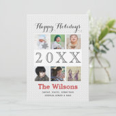 6枚の写真のコラージュモダンのカスタム写真 シーズンカード (スタンド正面)