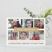 6枚の写真のコラージュモダンFELIZ NAVIDAD! シーズンカード (スタンド正面)