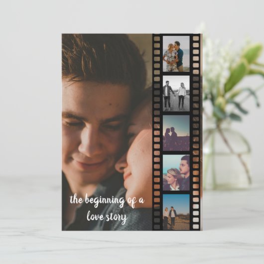 6枚の写真のコラージュ感動的日付の保存 セーブザデート (スタンド正面)