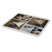 6枚の写真のコラージュ結婚を作成 カッティングボード (角)