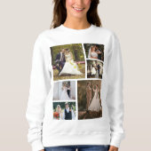 6枚の写真のコラージュ結婚を作成 スウェットシャツ (正面)