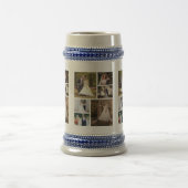 6枚の写真のコラージュ結婚を作成 ビールジョッキ (中央)