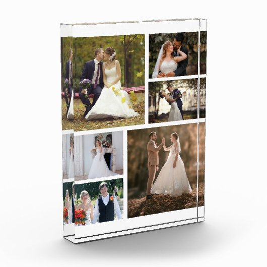 6枚の写真のコラージュ結婚を作成 フォトブロック (左)