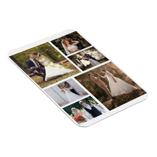 6枚の写真のコラージュ結婚を作成 マグネット (右側)
