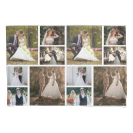 6枚の写真のコラージュ結婚を作成 枕カバー