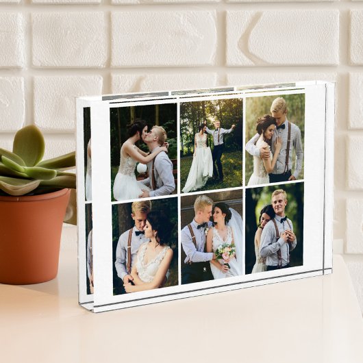 6枚の写真のパーソナライズされたギャラリー フォトブロック