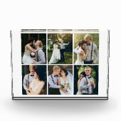 6枚の写真のパーソナライズされたギャラリー フォトブロック (正面)