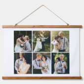 6枚の写真のパーソナライズされたギャラリー 吊り下げ型タペストリー (正面)