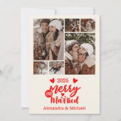 6枚の写真のミニマリストの幸せな結婚 シーズンカード (正面)