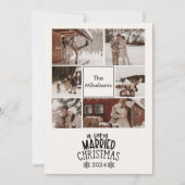 6枚の写真は非常にクリスマス結婚した。 シーズンカード (正面)