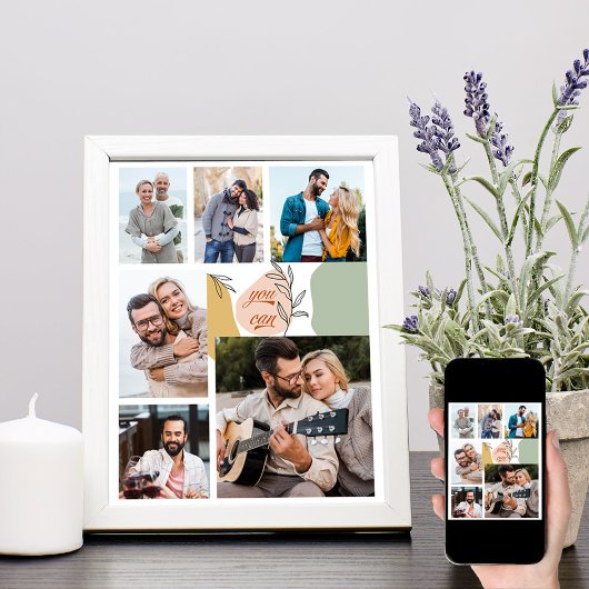 6枚の写真やる気を起こさせるコラージュが可能 ポスター