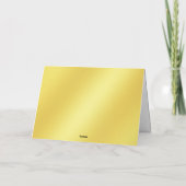 6枚の写真をコラージュ可愛いエレガントゴールデンパーソナライズされた シーズンカード (裏面)