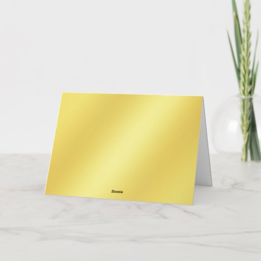 6枚の写真をコラージュ可愛いエレガントゴールデンパーソナライズされた シーズンカード (裏面)