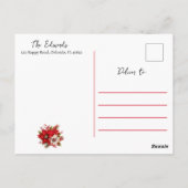 6枚の写真をコラージュ | ジョイレッドクリスマスポストカード ポストカード (裏面)