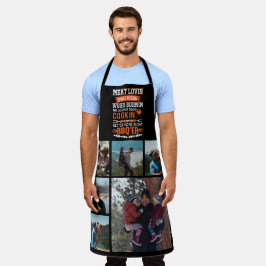 6枚の写真を並べた父の日の面白い「Get'er Done BBQ」 エプロン