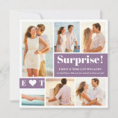 6枚の写真を使ったダスティパープルのエンゲージメント発表 (正面)