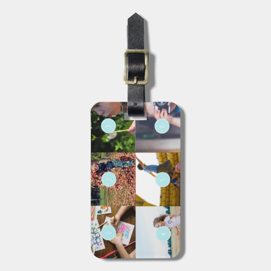 6枚の写真を追加するカスタマイズ可能な荷物タグ ラゲッジタグ (正面縦)