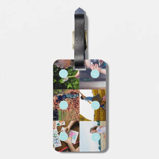 6枚の写真を追加するカスタマイズ可能な荷物タグ ラゲッジタグ (裏面縦)