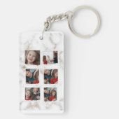 6枚の写真を飾ったモダンでエレガントな家族のカレンダー おば キーホルダー (裏面)