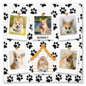 6枚の写真を飾れるドッグハウスのネームプレート拡大写真 フォトプリント (正面)