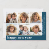 6枚の写真オフセット - 新年2027年カレンダー シーズンカード (正面)