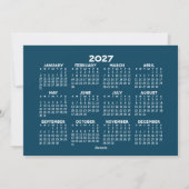 6枚の写真オフセット - 新年2027年カレンダー シーズンカード (裏面)