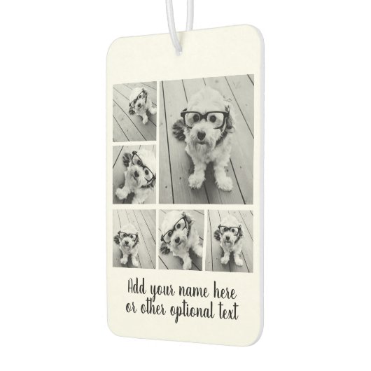 6枚の写真カスタムでフォトコラージュを作成 カーエアーフレッシュナー (左)