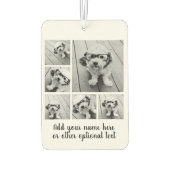 6枚の写真カスタムでフォトコラージュを作成 カーエアーフレッシュナー (裏面)