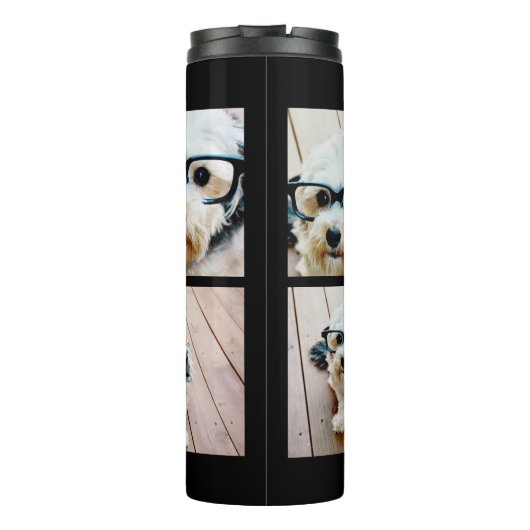 6枚の写真カスタムでフォトコラージュを作成 タンブラー (裏面)