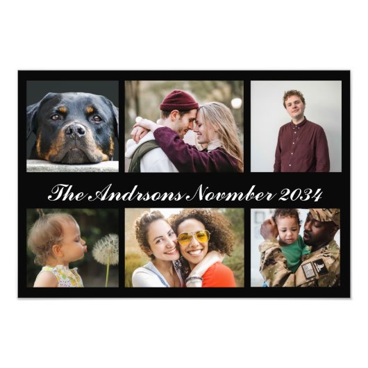 6枚の写真カスタムでフォトコラージュを作成 フォトプリント            (正面)