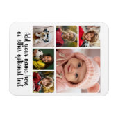 6枚の写真カスタムでフォトコラージュを作成 マグネット (横)