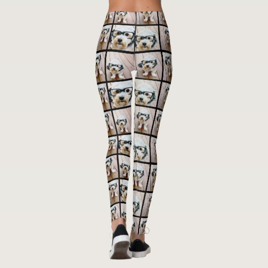 6枚の写真カスタムでフォトコラージュを作成 レギンス (裏面)