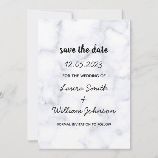 6枚の写真コラージュインスパイアムービーの日付の保存 招待状 (裏面)