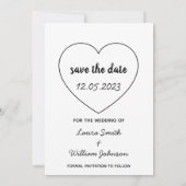 6枚の写真コラージュインスパイアムービーの日付を保存する 招待状 (裏面)