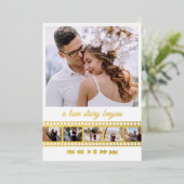 6枚の写真コラージュ動画  箔招待状 (立ち正面)