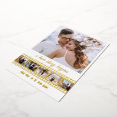 6枚の写真コラージュ動画  箔招待状 (回転した状態)