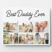 6枚の写真コラージュ 父の日 Best Daddy Ever フォトプラーク (正面)