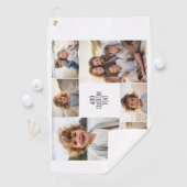 6枚の写真コラージュ – 白い背景 – 黒い文字 ゴルフタオル (インサイチュ)