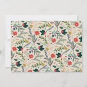 6枚の写真コラージュ | 花柄のクリスマスブラック シーズンカード (裏面)