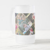 6枚の写真パーソナライズされたコラージュの作成 フロストグラスビールジョッキ (正面左)