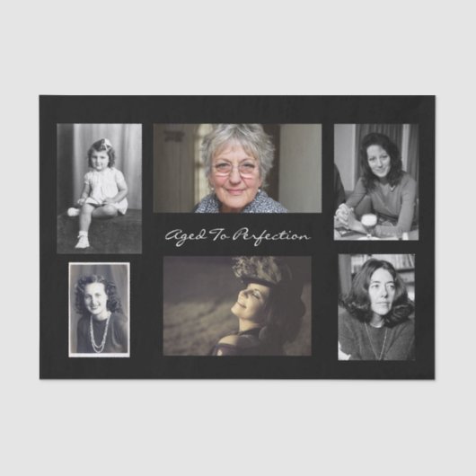 6枚の写真パーソナライズされた 薄葉紙 (正面)