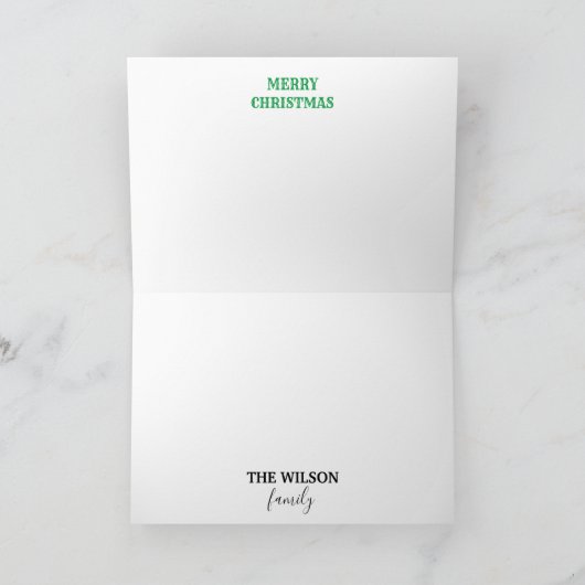 6枚の写真家パーソナライズされたのコラージュクリスマス シーズンカード (内部)