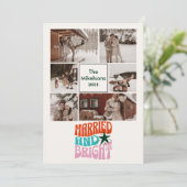 6枚の写真結婚したと明るい新婚旅行 シーズンカード (スタンド正面)