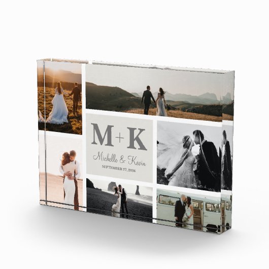 6枚の写真結婚のコラージュの新しいフォトブロック フォトブロック (右)