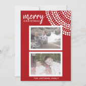 6枚の写真 - クリスマスの手書き文字とドット シーズンカード (正面)