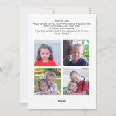 6枚の写真 – クリスマススクリプトとドット シーズンカード (裏面)