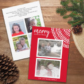 6枚の写真 – クリスマススクリプトとドット シーズンカード