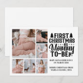 6枚の写真 マタニティクリスマスの妊娠 シーズンカード (正面/裏面)