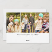 6枚の写真 レトロなクリスマスの赤いトラックの素朴なグリーティング シーズンカード (裏面)