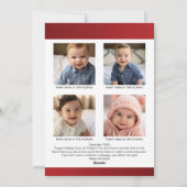 6枚の写真 – Merry Christmas – 家族書簡 シーズンカード (裏面)